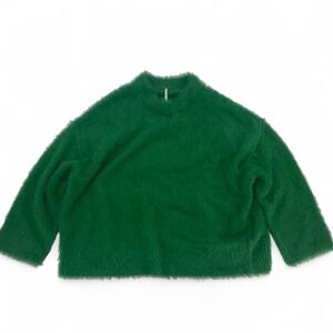 Free People Women's Bunny Crewneck Sweater in Green NWOT